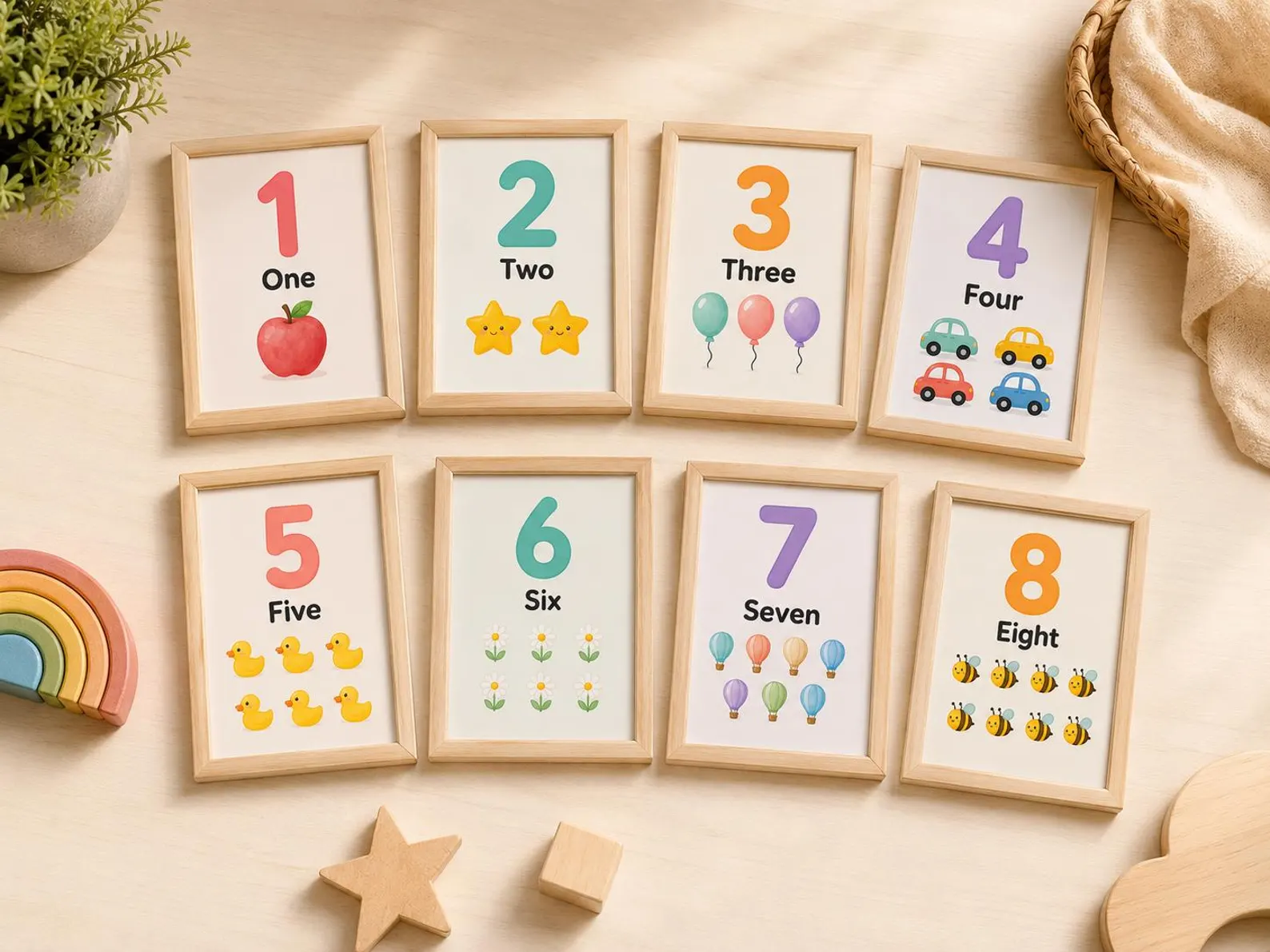 CuteLearner printable Numbers 1-20 Flash Cards Printable | Preschool Learning | Home Counting Activity | Toddler Math Flashcards | Kindergarten Printable | PDF — preview 3